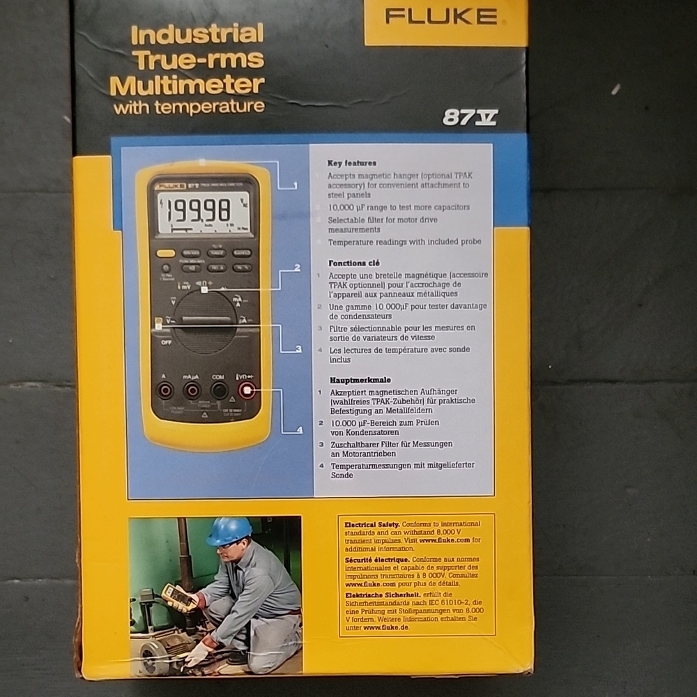 Fluke 87V Industrial Multimeter - Yellow - Picture 3 of 3